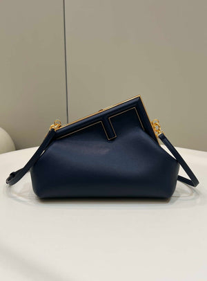 Fendi 8BP129 First Small Fuchsia leather bag 80018M Navy Blue - Default Title - View 3