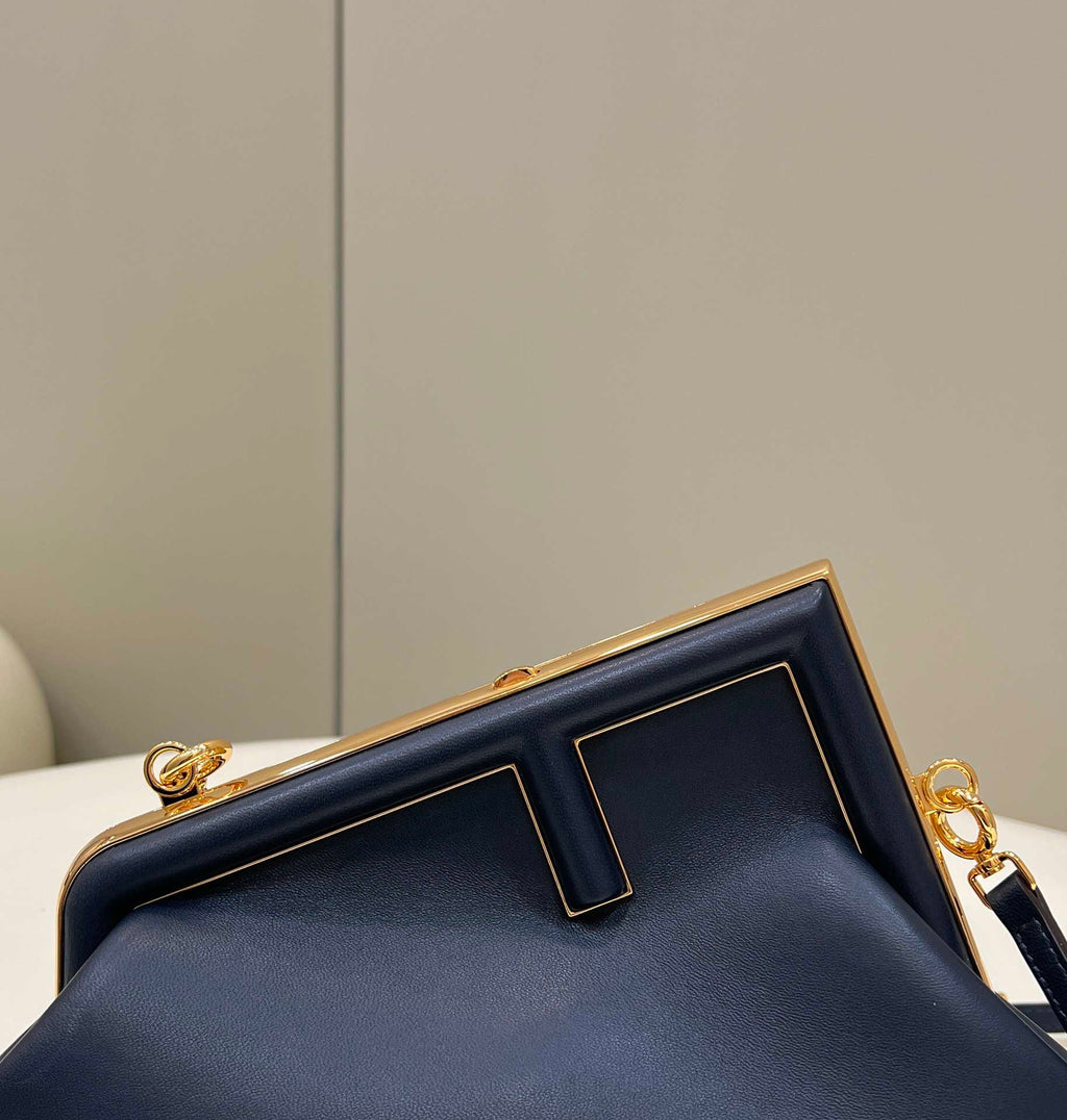 Fendi 8BP129 First Small Fuchsia leather bag 80018M Navy Blue