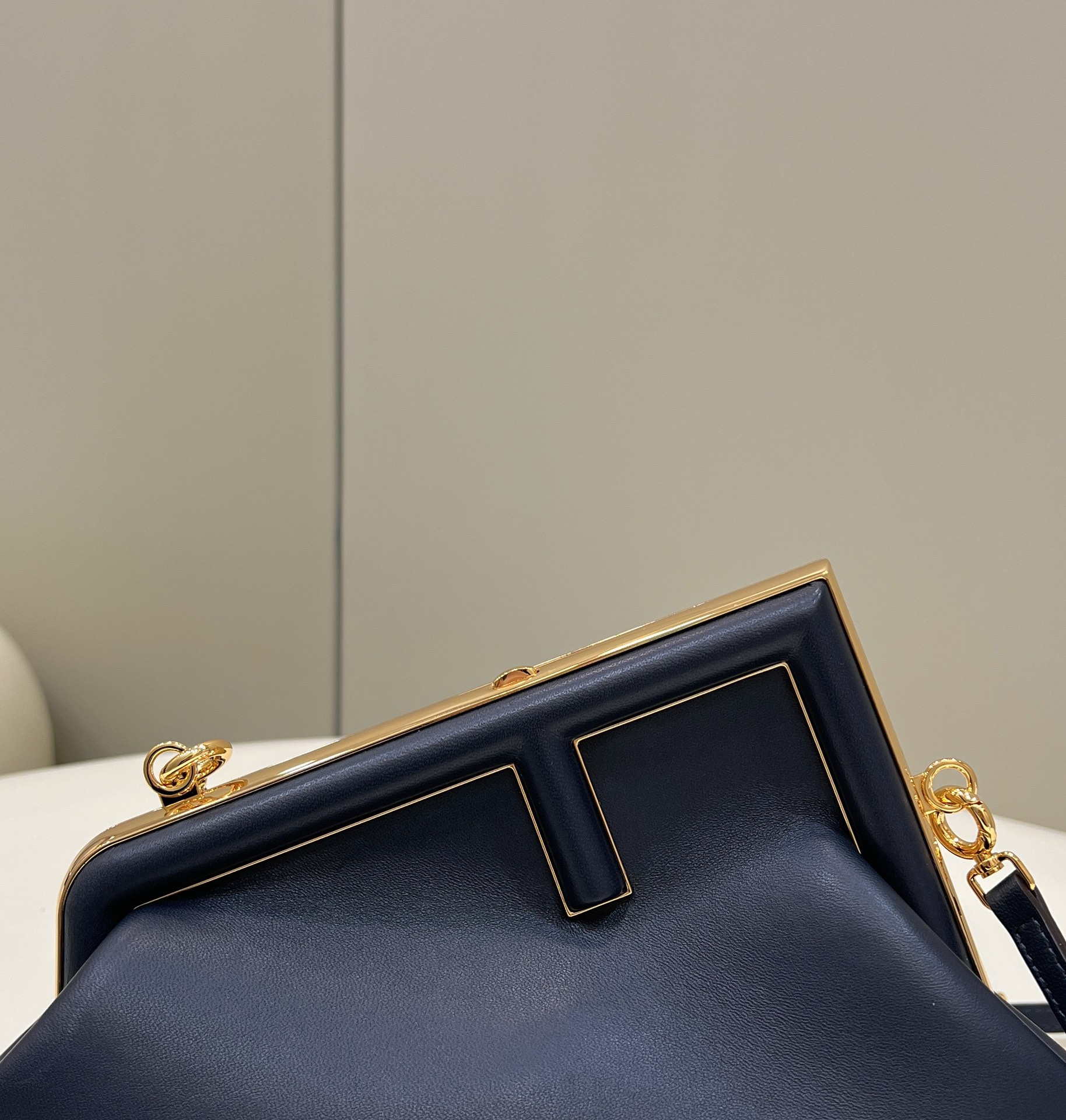 Fendi 8BP129 First Small Fuchsia leather bag 80018M Navy Blue