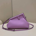 Fendi 8BP129 First Small Fuchsia leather bag 80018M Purple - Default Title - View 1