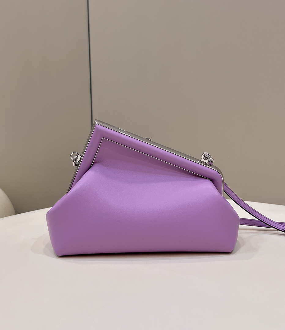 Fendi 8BP129 First Small Fuchsia leather bag 80018M Purple - Default Title - View 2