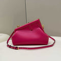 Fendi 8BP129 First Small Fuchsia leather bag 80018M Rose Red - Default Title - View 1