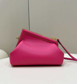 Fendi 8BP129 First Small Fuchsia leather bag 80018M Rose Red - Default Title - View 2