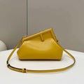 Fendi 8BP129 First Small Fuchsia leather bag 80018M Yellow - Default Title - View 1