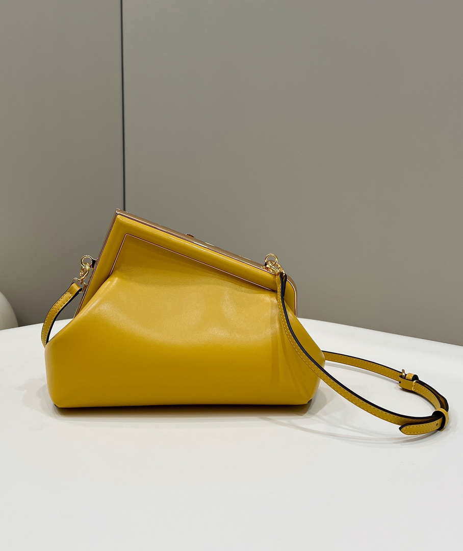 Fendi 8BP129 First Small Fuchsia leather bag 80018M Yellow