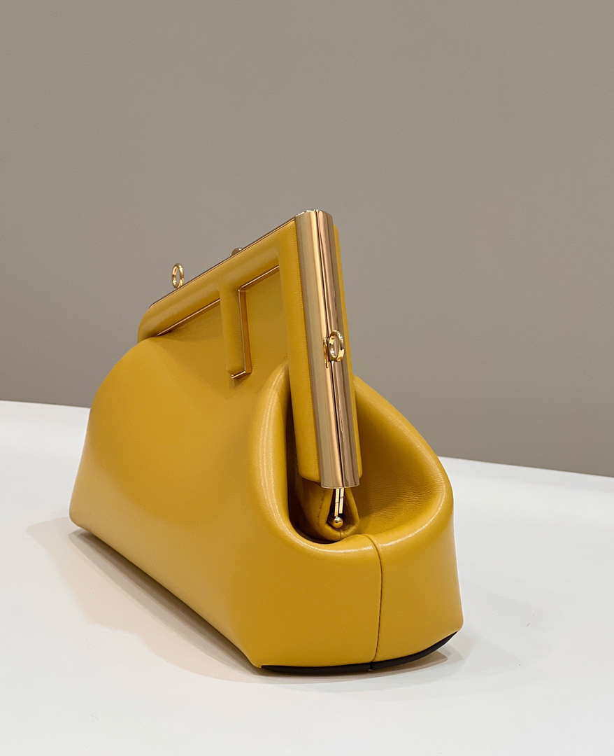 Fendi 8BP129 First Small Fuchsia leather bag 80018M Yellow - Default Title - View 5