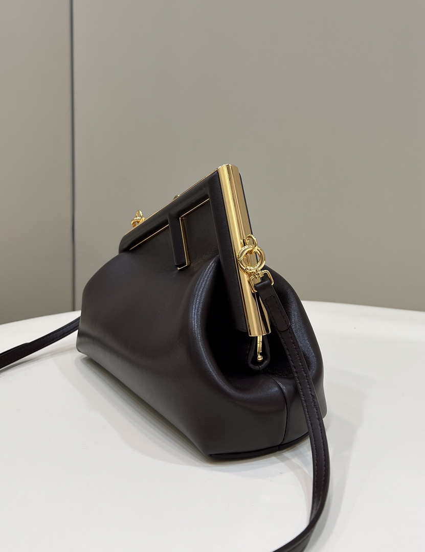 Fendi 8BP129 First Small Fuchsia leather bag 80018M Black