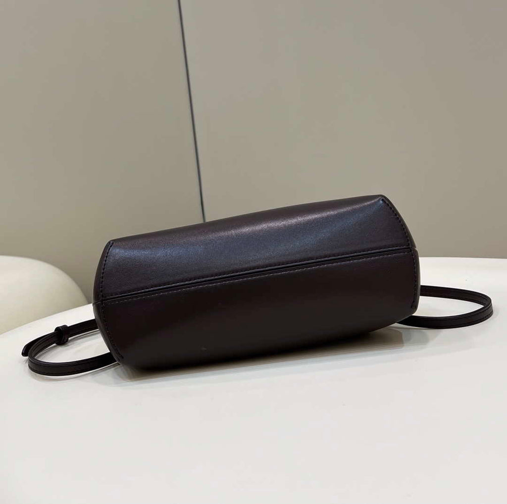 Fendi 8BP129 First Small Fuchsia leather bag 80018M Dark Brown