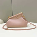Fendi 8BP129 First Small Fuchsia leather bag 80018M Pink - Default Title - View 1