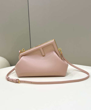 Fendi 8BP129 First Small Fuchsia leather bag 80018M Pink - Default Title - View 1