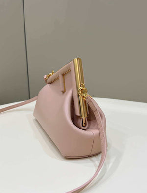 Fendi 8BP129 First Small Fuchsia leather bag 80018M Pink - Default Title - View 4