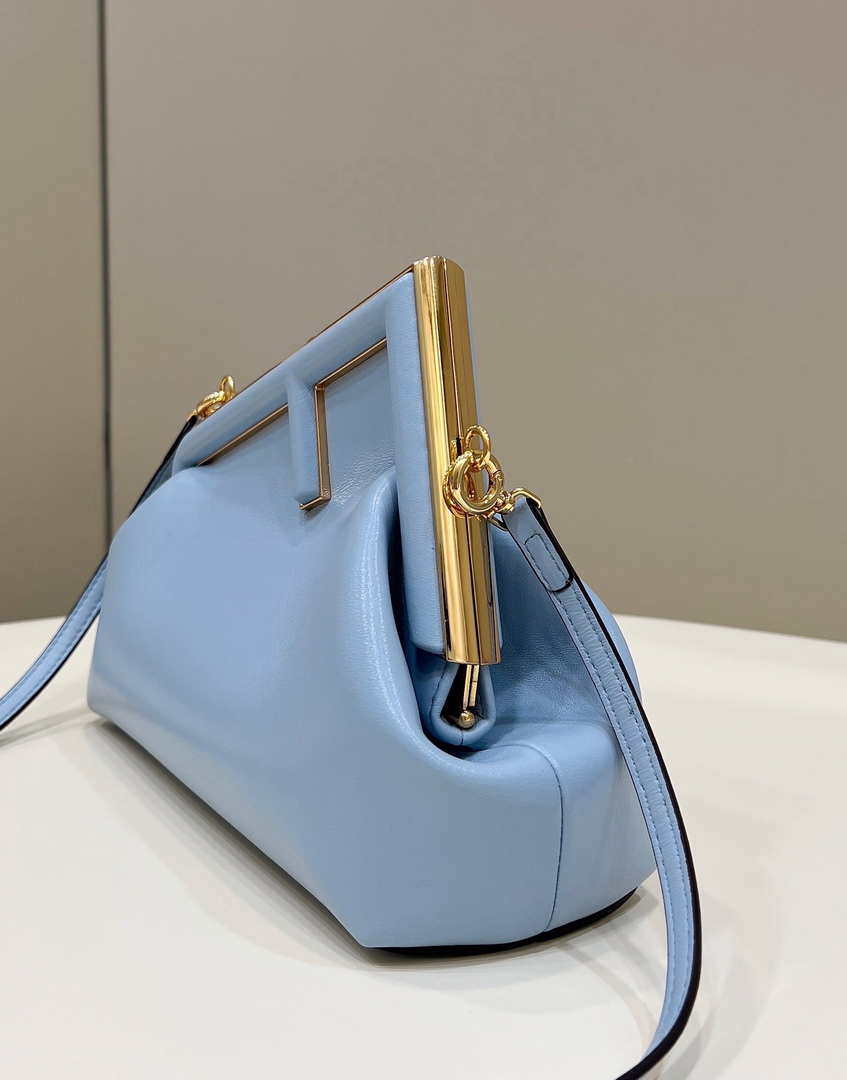 Fendi 8BP129 First Small Fuchsia leather bag 80018M Light Blue