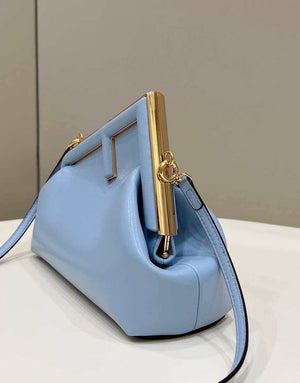 Fendi 8BP129 First Small Fuchsia leather bag 80018M Light Blue - Default Title - View 3