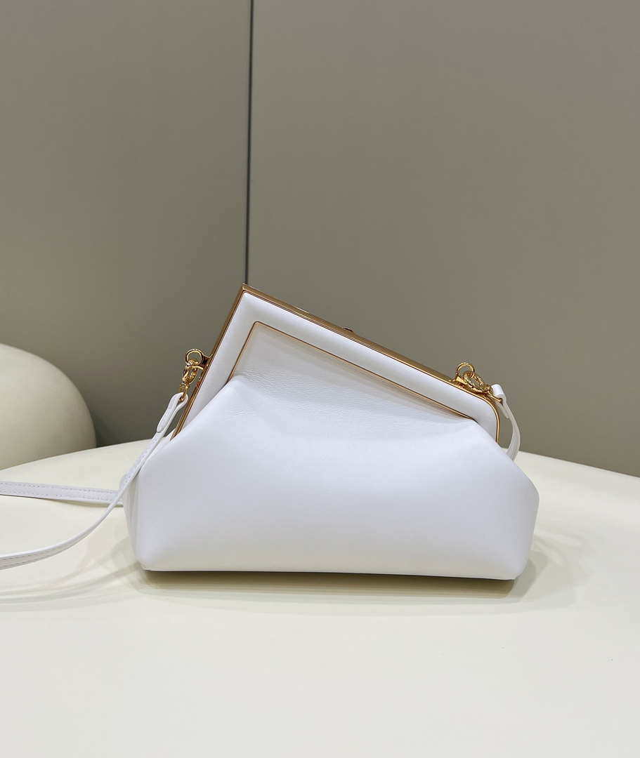 Fendi 8BP129 First Small Fuchsia leather bag 80018M White