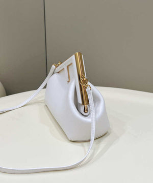 Fendi 8BP129 First Small Fuchsia leather bag 80018M White - Default Title - View 4
