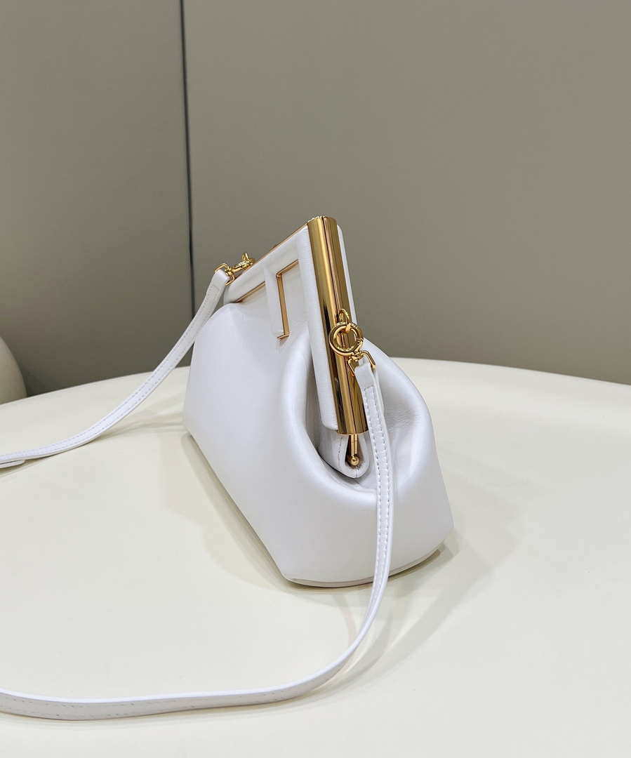 Fendi 8BP129 First Small Fuchsia leather bag 80018M White