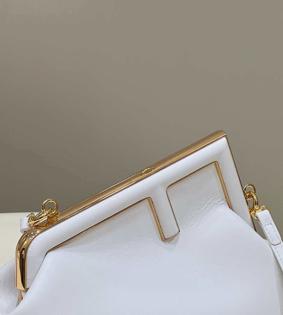 Fendi 8BP129 First Small Fuchsia leather bag 80018M White - Default Title - View 5