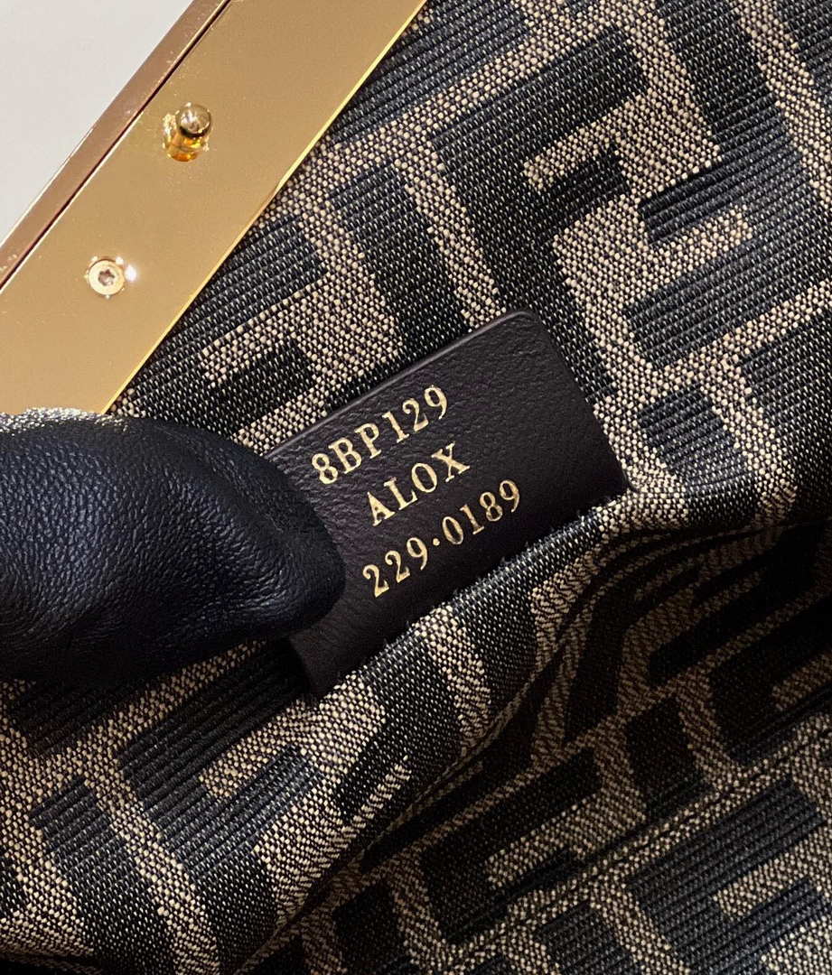 Fendi 8BP129 First Small Nude and Light Purple braided leather bag 80103 - Default Title - View 6