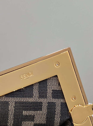 Fendi 8BP129 First Small Nude and Light Purple braided leather bag 80103 - Default Title - View 7