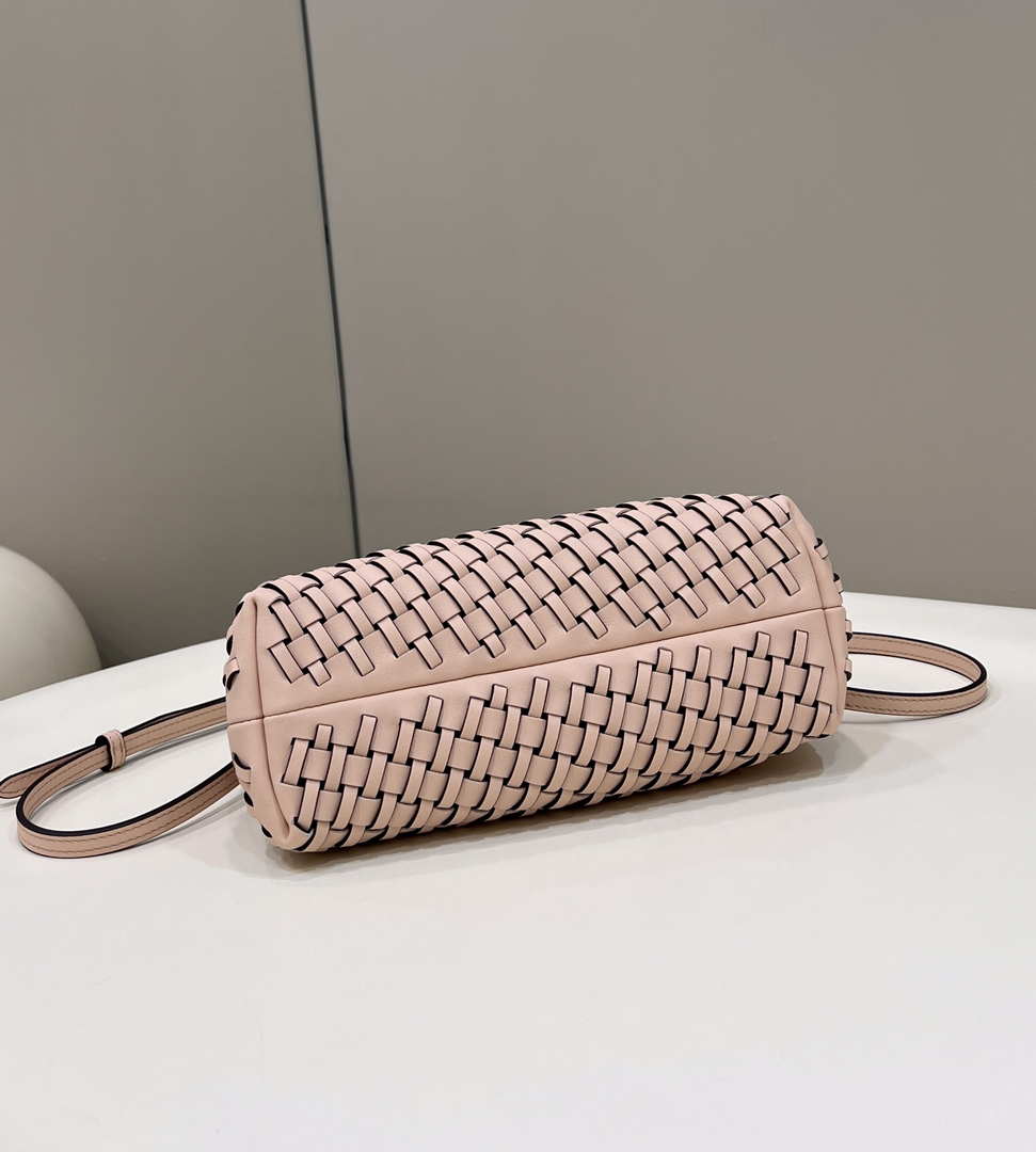 Fendi 8BP129 First Small Pink braided leather bag 80103 - Default Title - View 5