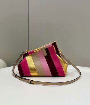Fendi 8BP129 Fendi 8BP129 First Small Leathe bag with multicolour inlay 80018M - Default Title - View 1