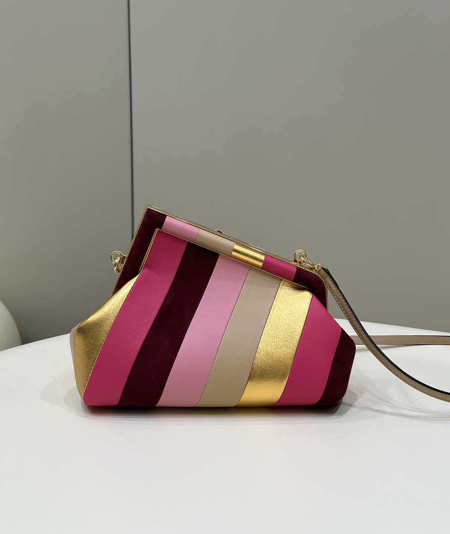 Fendi 8BP129 Fendi 8BP129 First Small Leathe bag with multicolour inlay 80018M - Default Title - View 2