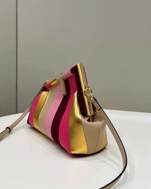 Fendi 8BP129 Fendi 8BP129 First Small Leathe bag with multicolour inlay 80018M - Default Title - View 3