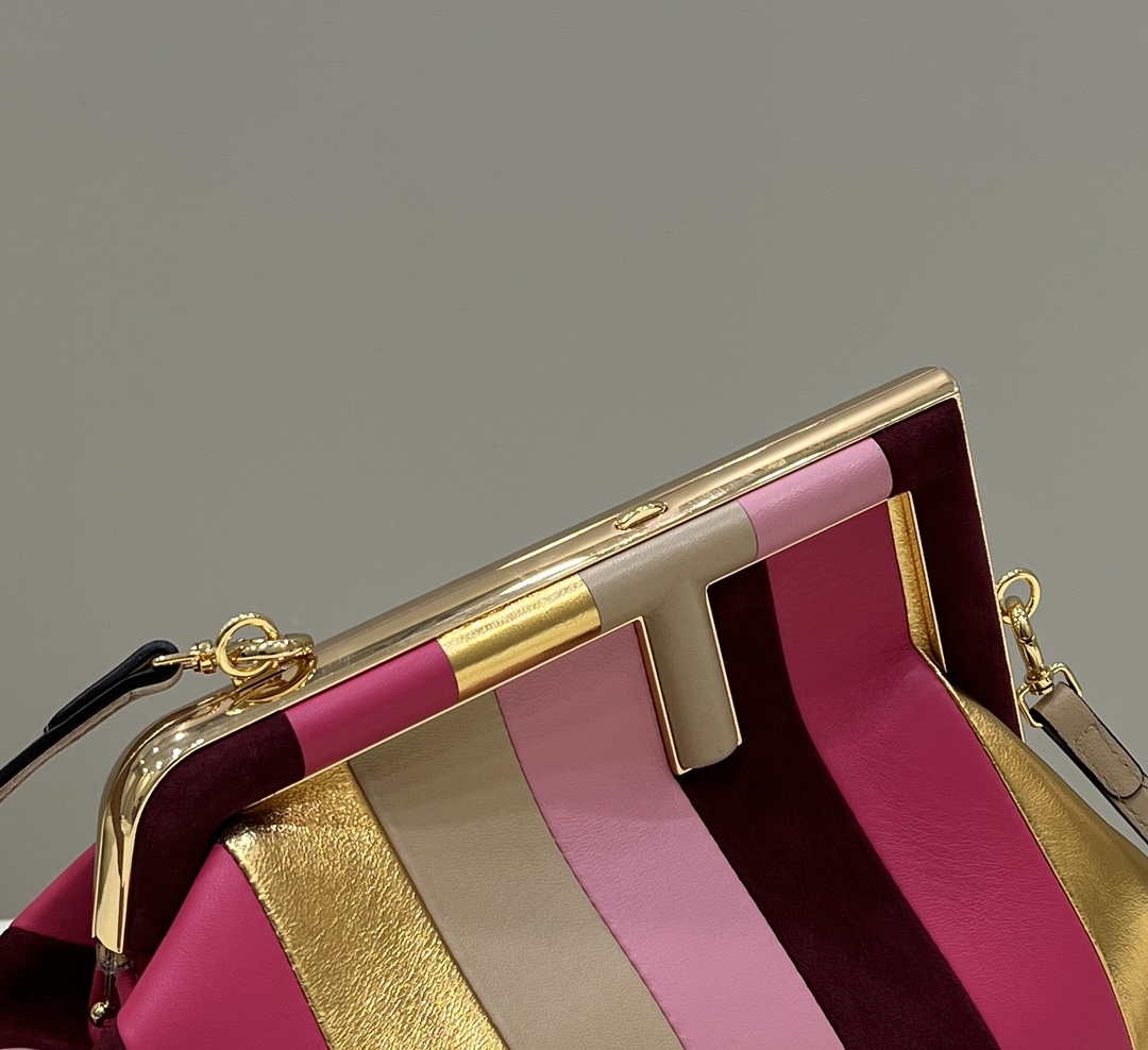 Fendi 8BP129 Fendi 8BP129 First Small Leathe bag with multicolour inlay 80018M - Default Title - View 5
