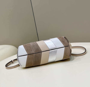 Fendi 8BP129 First Small Leather bag with silver and light brown inlay 80018M - Default Title - View 4