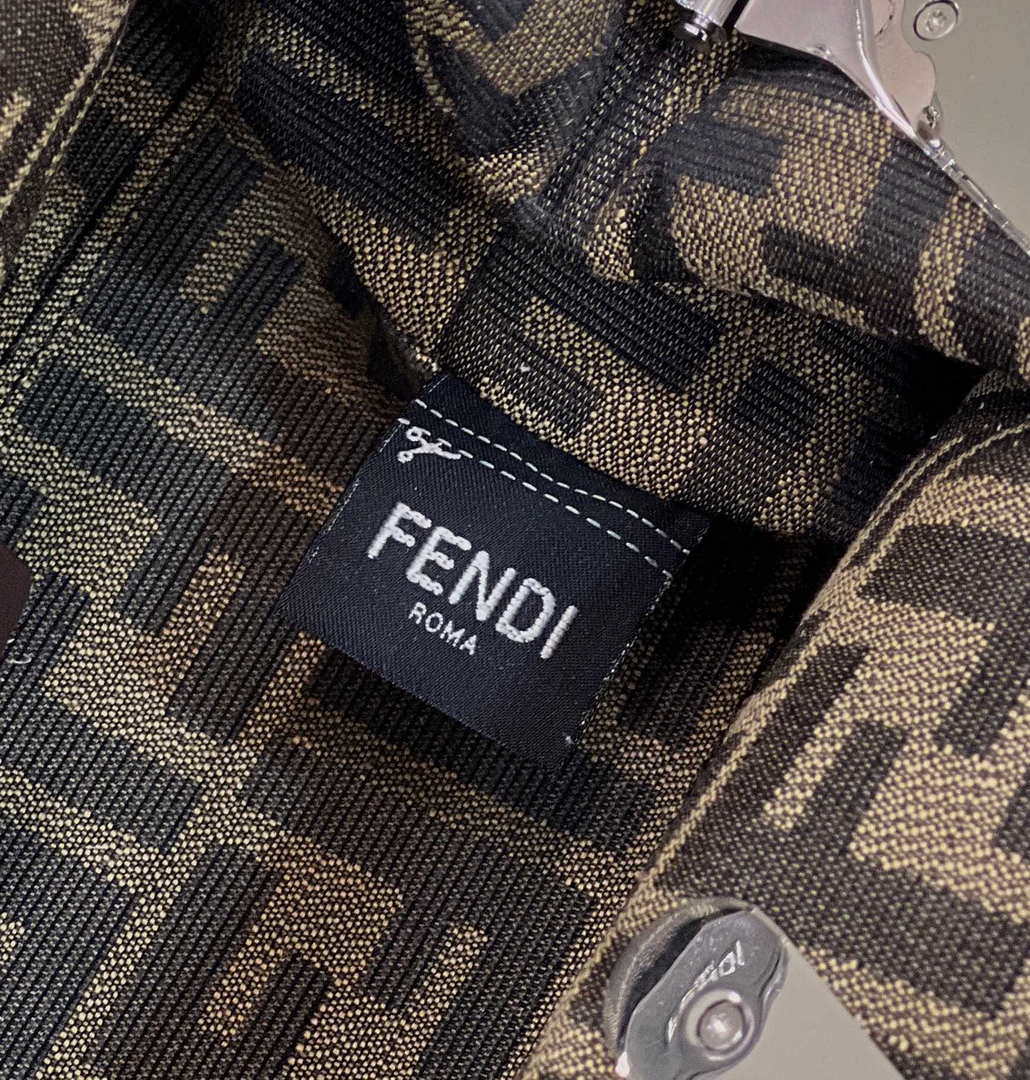 Fendi 8BP129 First Small Leather bag with silver and light brown inlay 80018M - Default Title - View 8