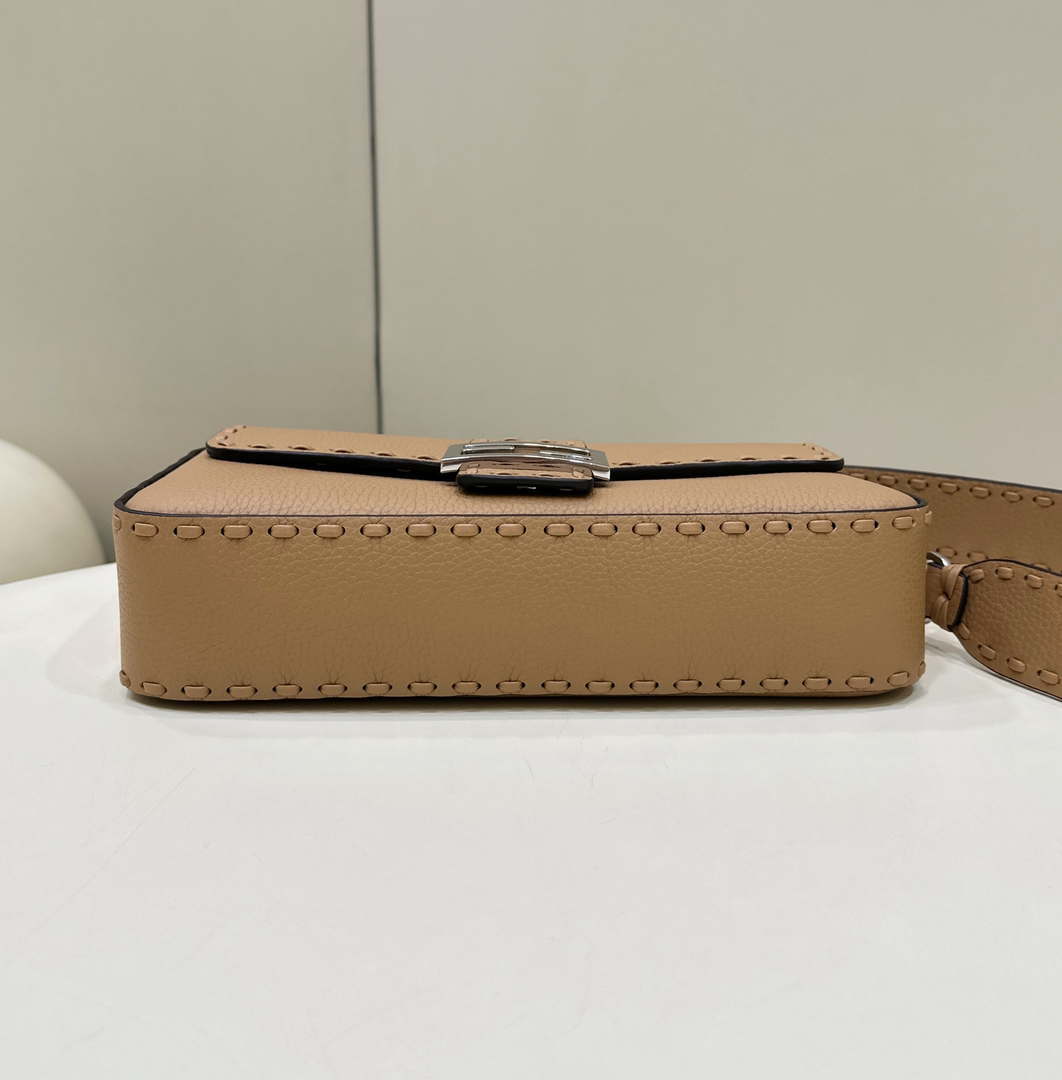 Fendi 8BR600 Baguette Apricot Selleria bag with Oversized Topstitching 8610 - Default Title - View 4
