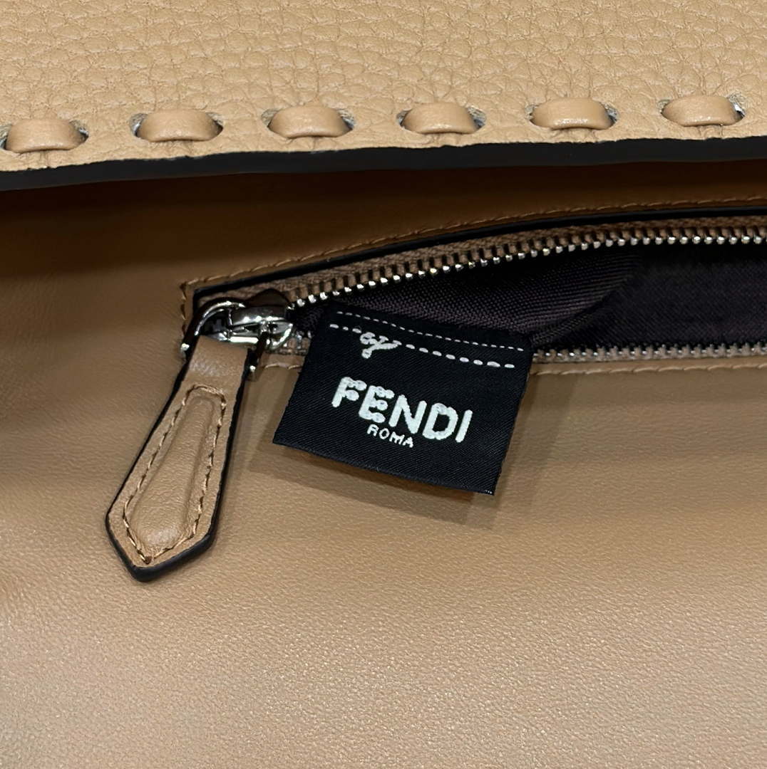 Fendi 8BR600 Baguette Apricot Selleria bag with Oversized Topstitching 8610 - Default Title - View 7