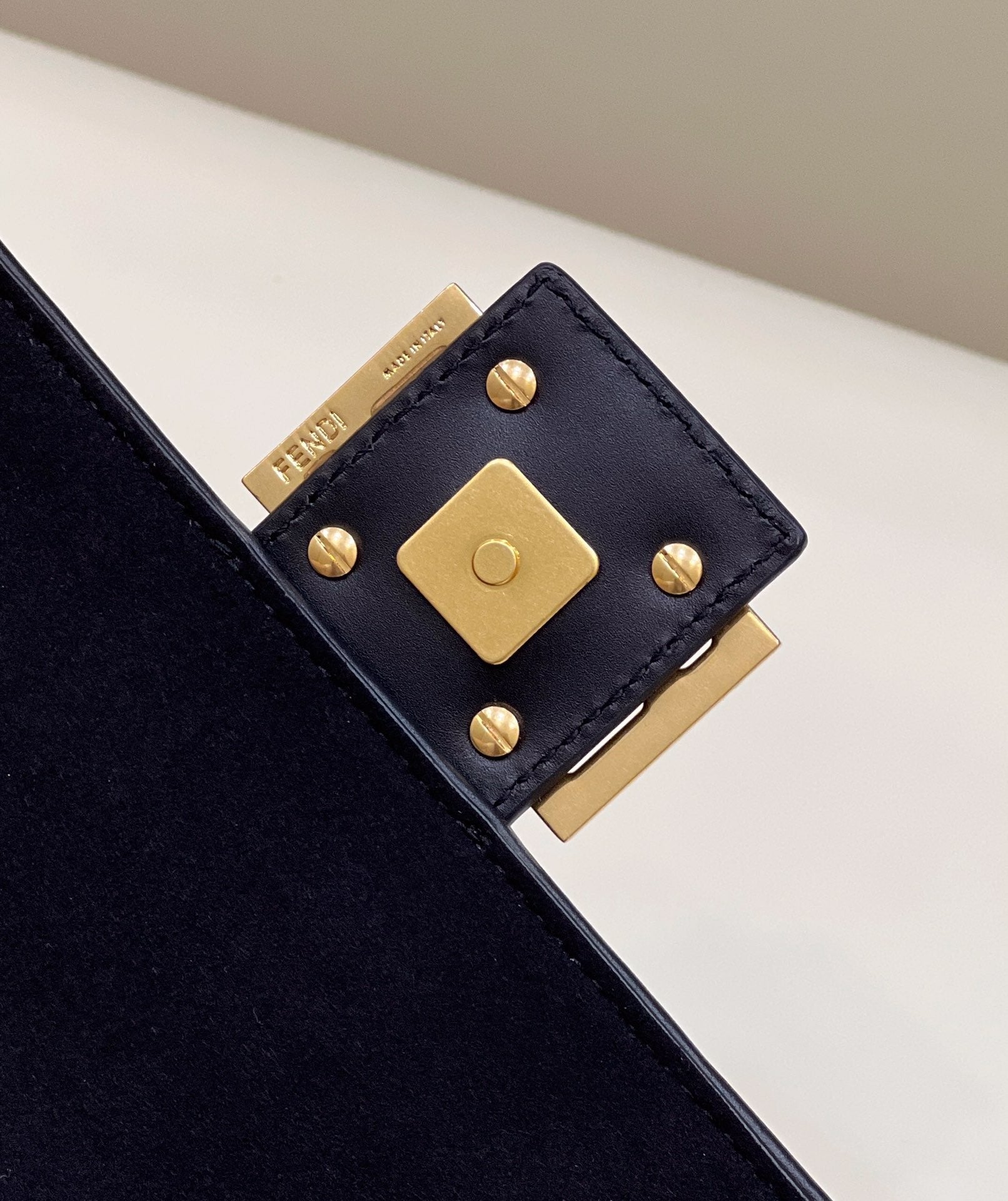 Fendi 8BR600 Baguette Chain Midi Navy Blue FF tapestry fabric bag 8579 - Default Title - View 5