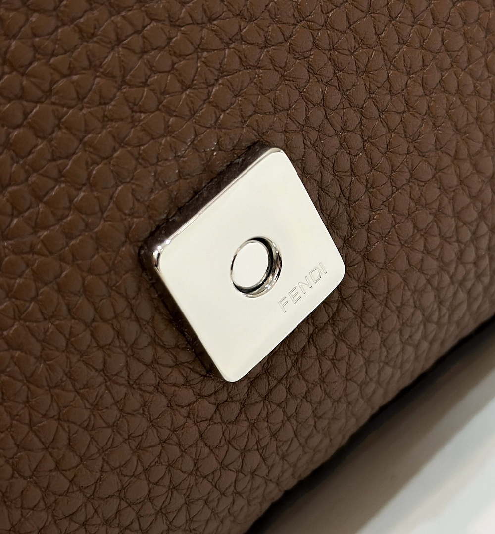 Fendi 8BR600 Baguette Dark Brown Selleria bag with Oversized Topstitching 8610 - Default Title - View 5