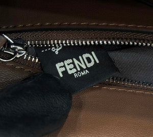 Fendi 8BR600 Baguette Dark Brown Selleria bag with Oversized Topstitching 8610 - Default Title - View 8