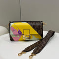 Fendi 8BR600 Baguette FF Glazed Fabric Bag With Inlay - Default Title - View 1