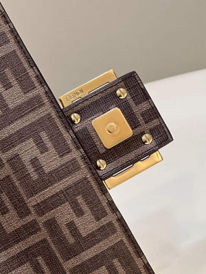 Fendi 8BR600 Baguette FF Glazed Fabric Bag With Inlay - Default Title - View 9