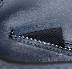 Fendi 8BR600 Baguette Grey blue Selleria bag with Oversized Topstitching 8610 - Default Title - View 7