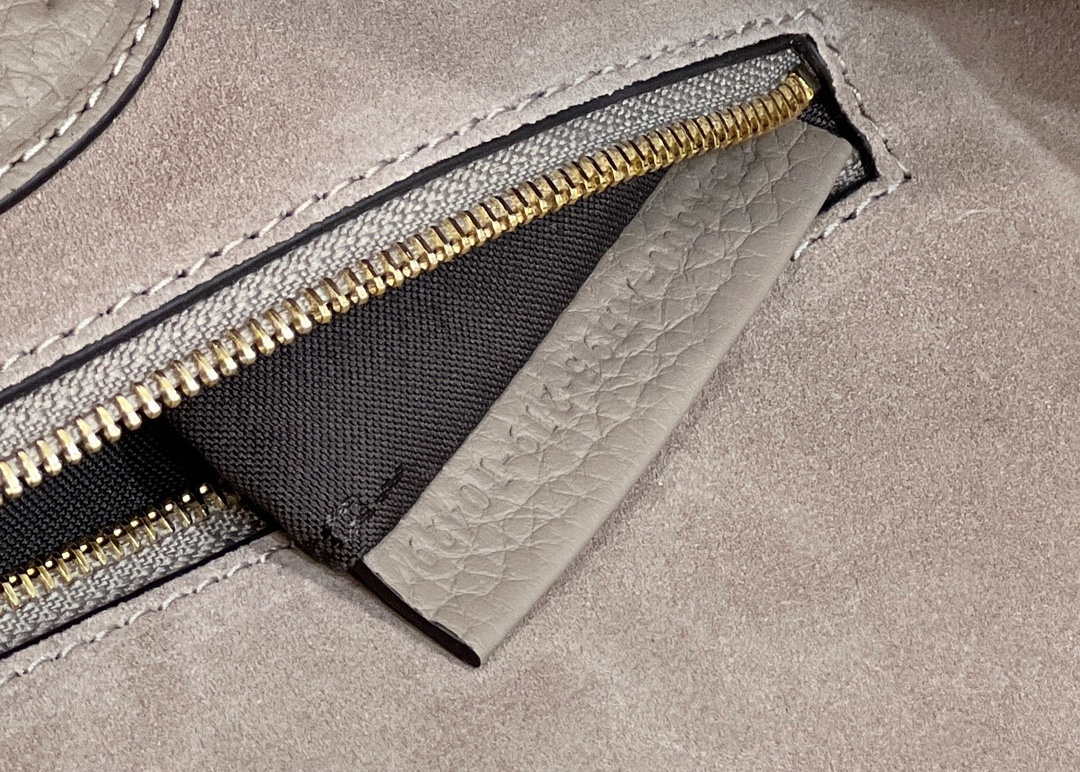 Fendi 8BR600 Baguette Gray full grain leather bag 8393 - Default Title - View 4
