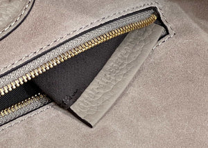 Fendi 8BR600 Baguette Gray full grain leather bag 8393 - Default Title - View 4