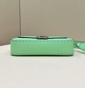 Fendi 8BR600 Baguette Green Selleria bag with Oversized Topstitching 8610 - Default Title - View 4