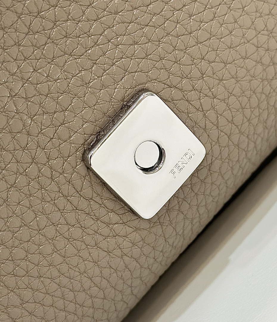Fendi 8BR600 Baguette Grey Selleria bag with Oversized Topstitching 8610 - Default Title - View 6