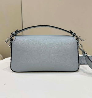 Fendi 8BR600 Baguette Light Blue Selleria bag with Oversized Topstitching 8610 - Default Title - View 3