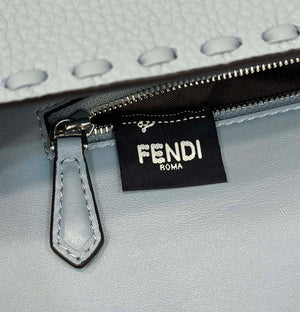 Fendi 8BR600 Baguette Light Blue Selleria bag with Oversized Topstitching 8610 - Default Title - View 8