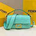 Fendi 8BR600 Baguette Medium Aqua leather 0135M bag - Default Title - View 1