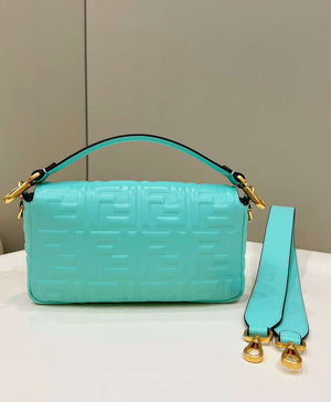 Fendi 8BR600 Baguette Medium Aqua leather 0135M bag - Default Title - View 2
