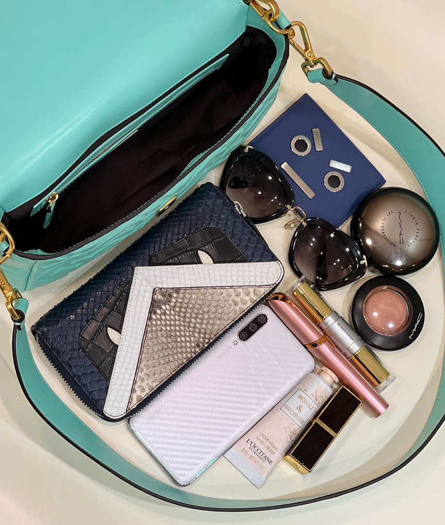 Fendi 8BR600 Baguette Medium Aqua leather 0135M bag - Default Title - View 9
