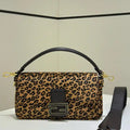 Fendi 8BR600 Baguette Medium bag Printed cavallino calfskin bag 8691M