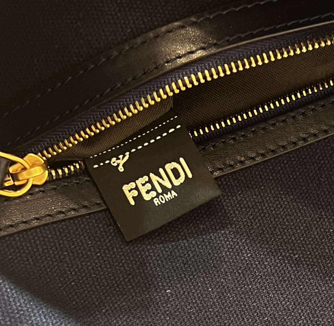 Fendi 8BR600 Baguette Medium bag with FF embroidery 0159AM Navy Blue - Default Title - View 8