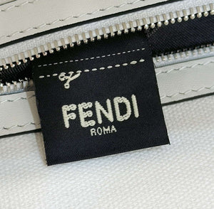 Fendi 8BR600 Baguette Medium bag with FF embroidery 0159AM White and Black - Default Title - View 7
